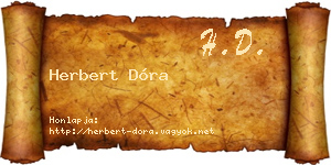 Herbert Dóra névjegykártya